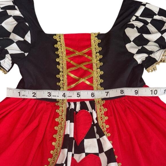 BBOJ Queen of Hearts Dress 2T Disney Alice in Wonderland Boutique Costume - Picture 7 of 14